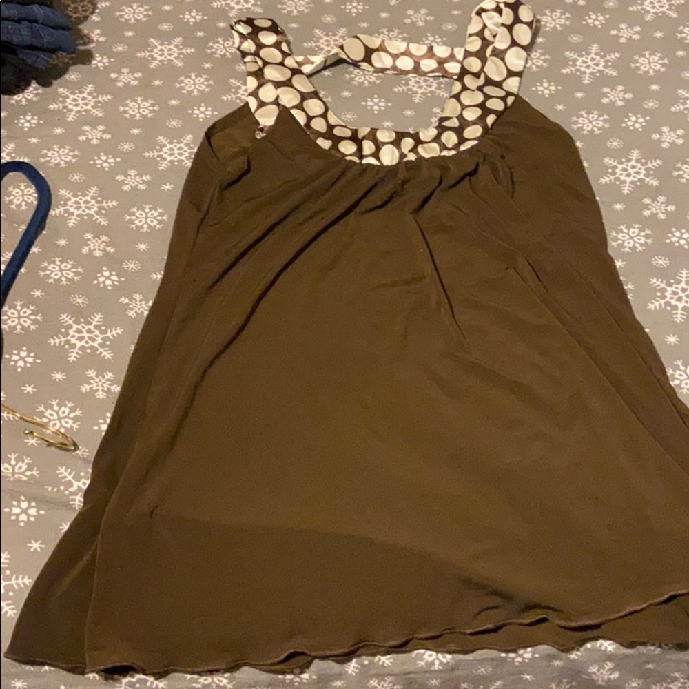 Brown Dressy Tank Top